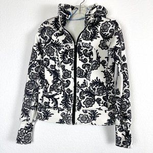 Lululemon Black White Floral Scuba Hoodie